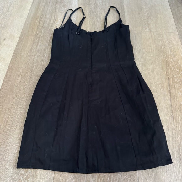 White Fox Boutique Black Button-Front Mini Dress - Picture 6 of 7